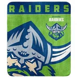 NRL Polar Fleece Blanket - Canberra Raiders - 150x130cm - Rugby League