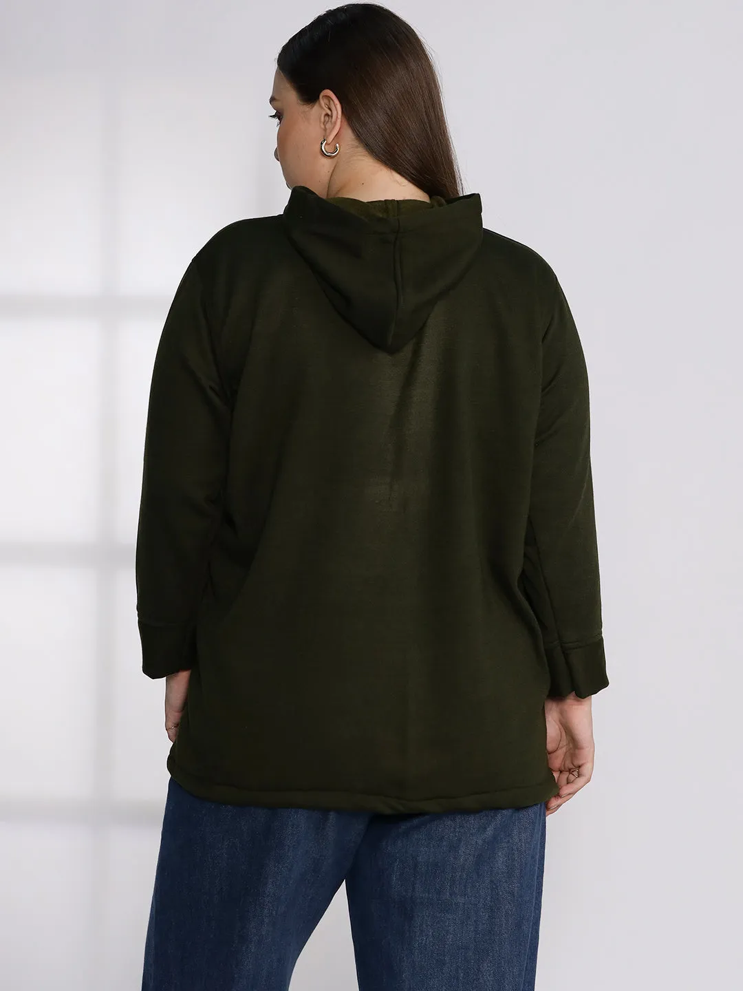 Olive Fleece Hoodie - MistyOlive