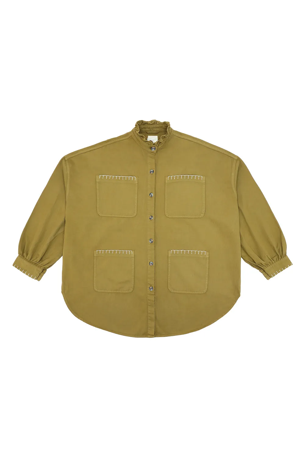 Pablo Oversized Shirt in Moss Denim