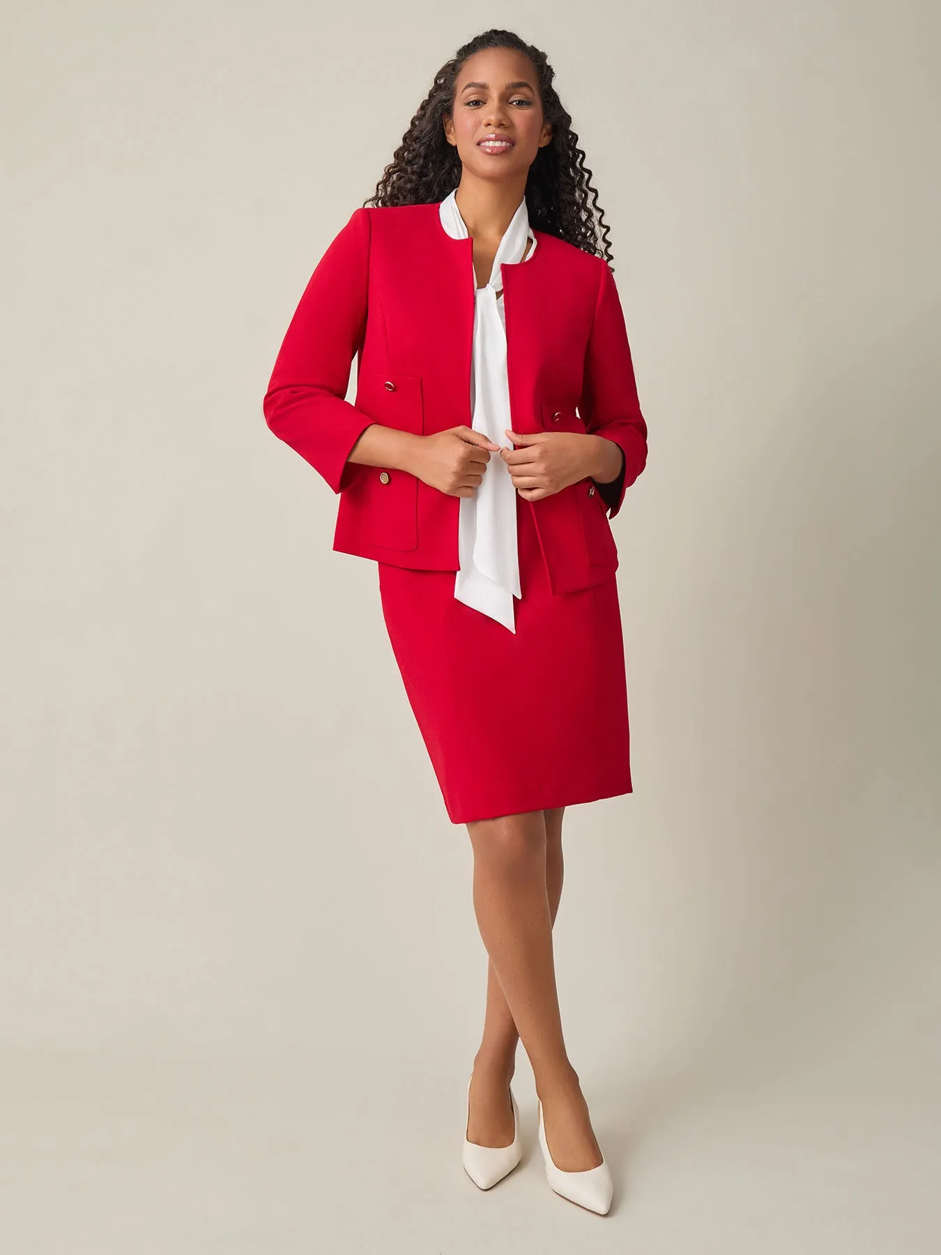 Patch Pocket Jacket, Crimson