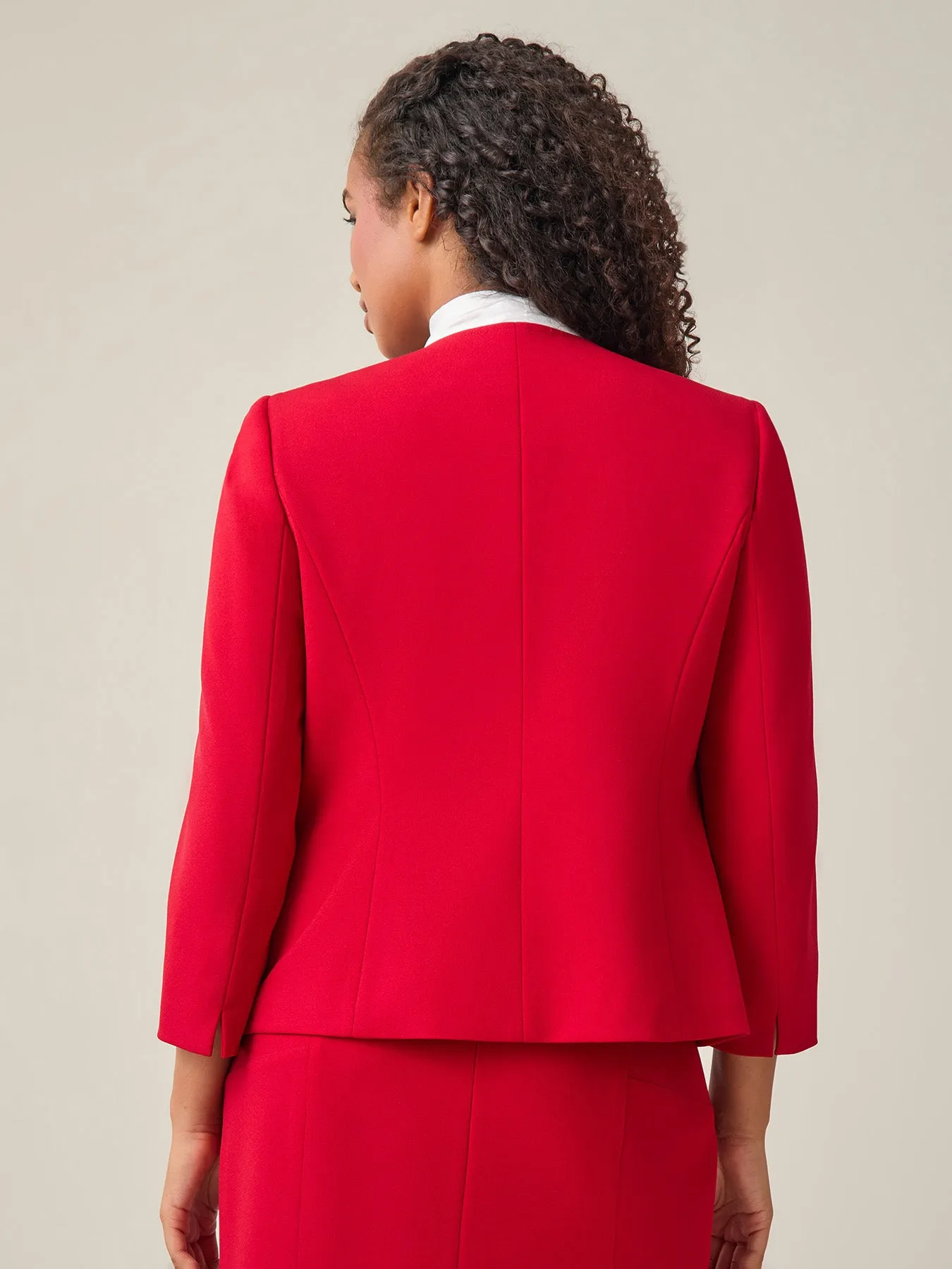 Patch Pocket Jacket, Crimson