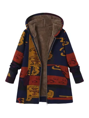 Printed Hooded Coats