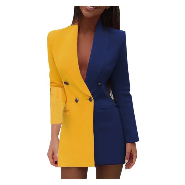 "Lexie" Contrast Blazer Dress