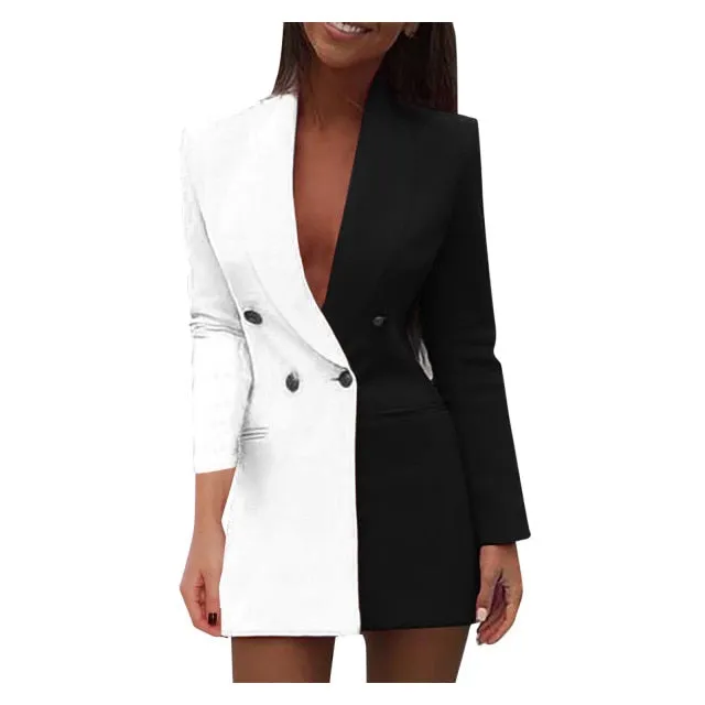 "Lexie" Contrast Blazer Dress