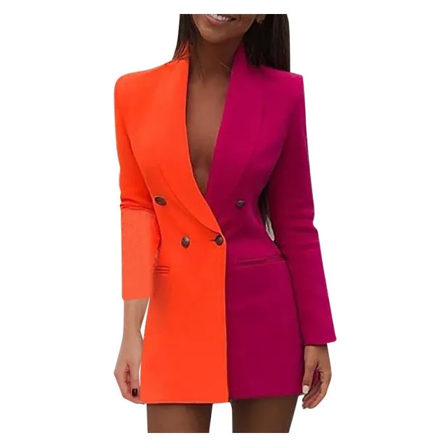 "Lexie" Contrast Blazer Dress