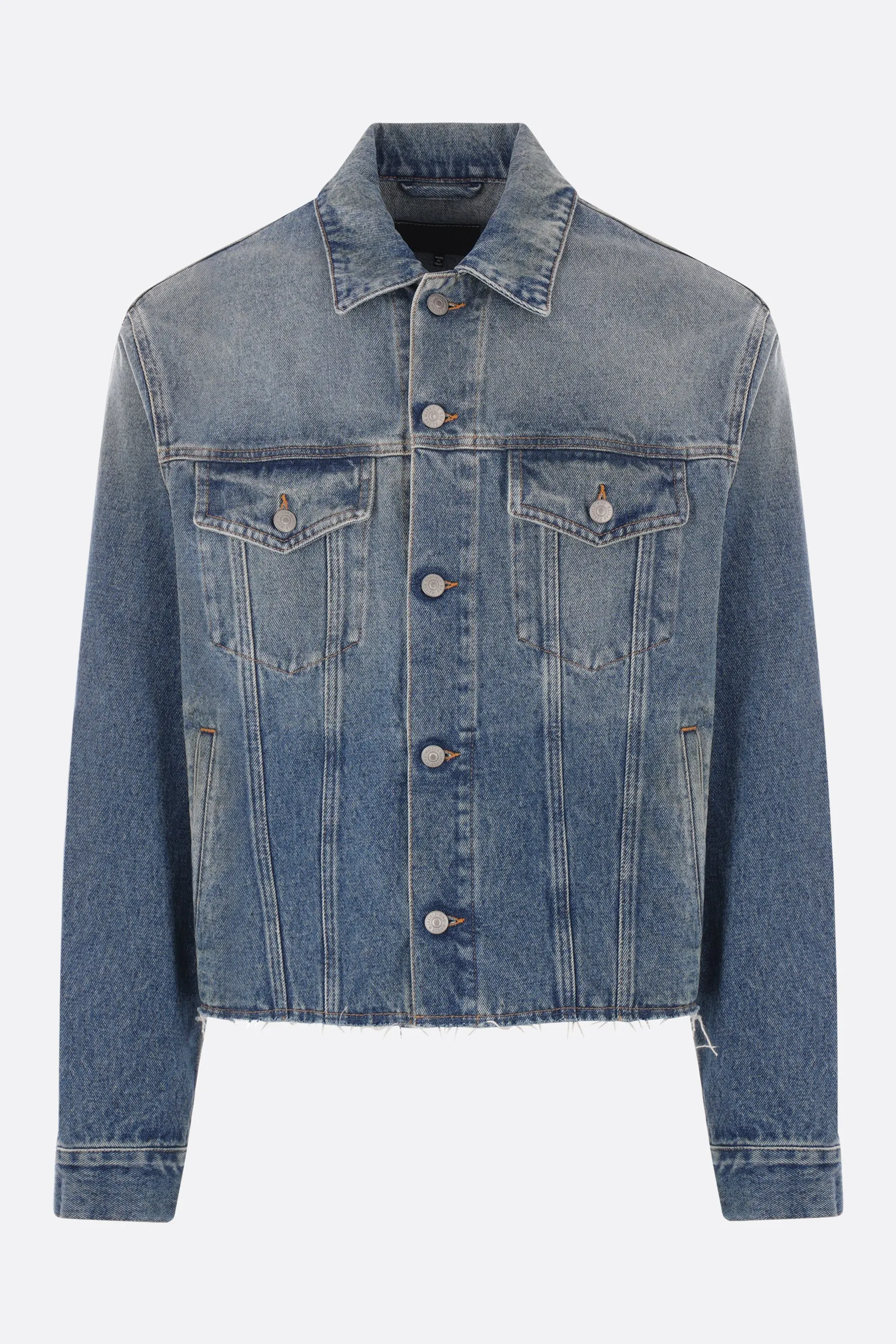 Raw Edge Denim Trucker Jacket