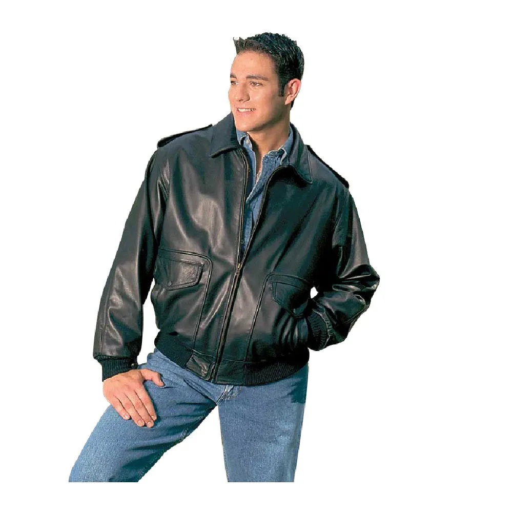 REED Men's Bomber Leather Jacket Union Made in USA