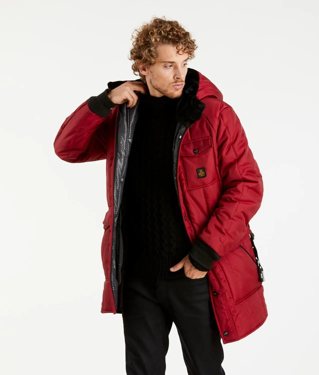 Refrigiwear Red Polyamide Men Parka