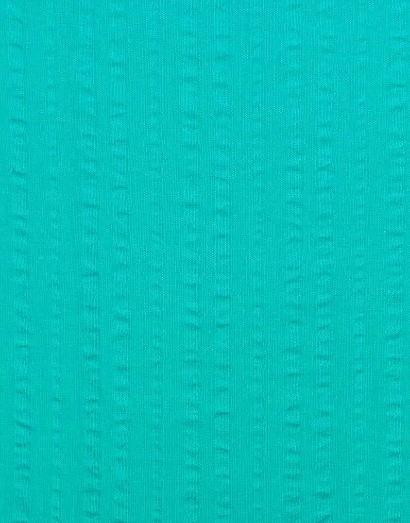 Remnant 2m - Aqua Ribbon Seersucker Cotton Fabric