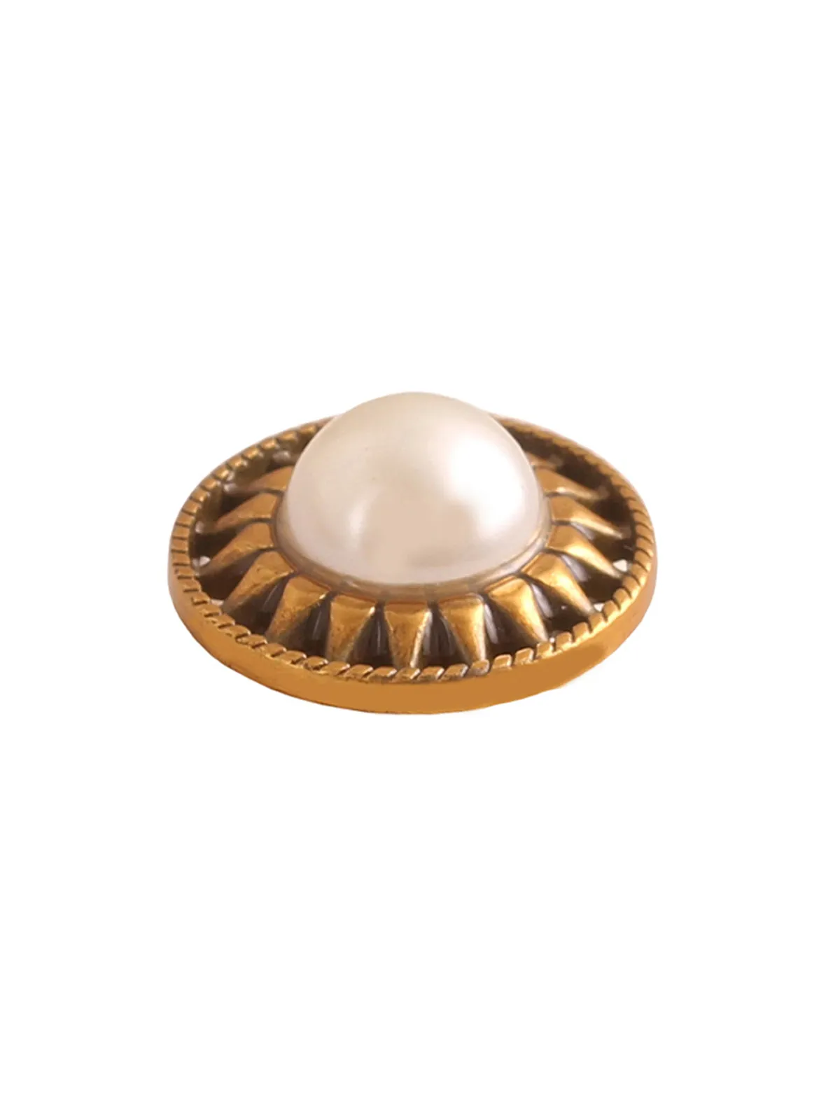 Round Shape Antique Brass Shank Metal Button