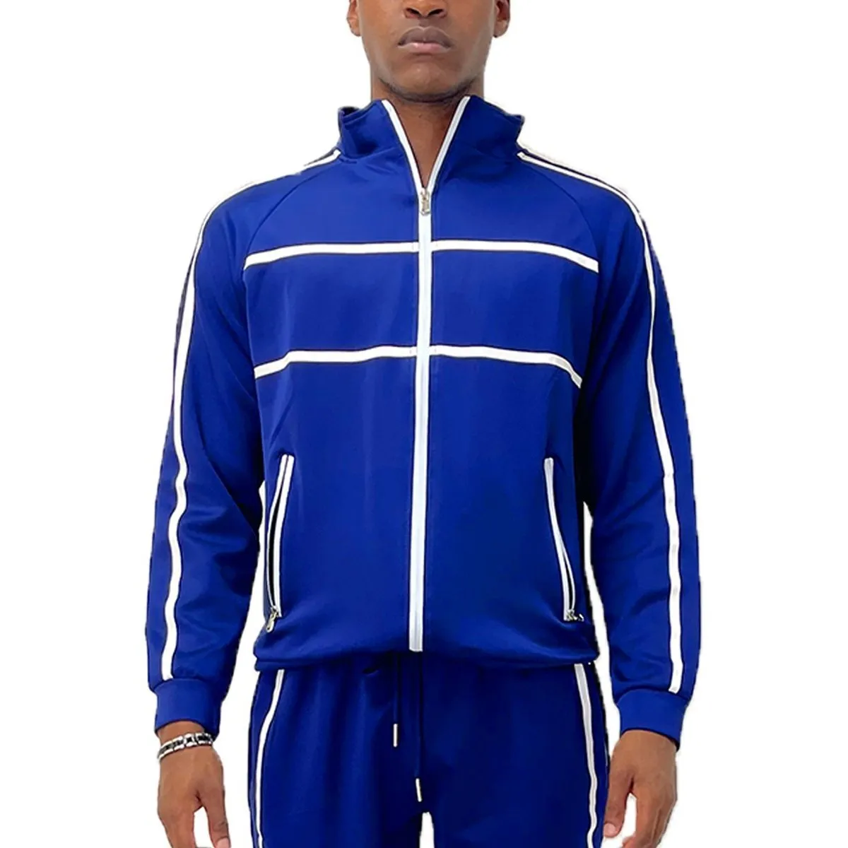 Royal Blue Tape Track Jacket