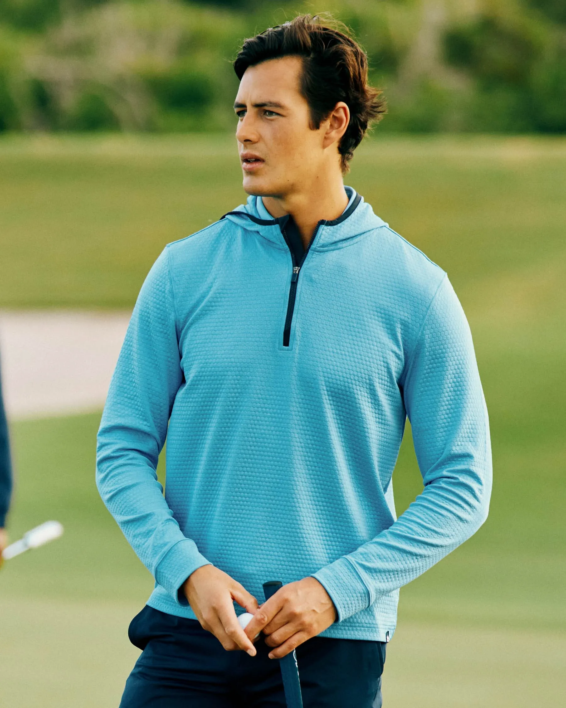 Scuttle Heather Performance Quarter Zip Hoodie - Sale