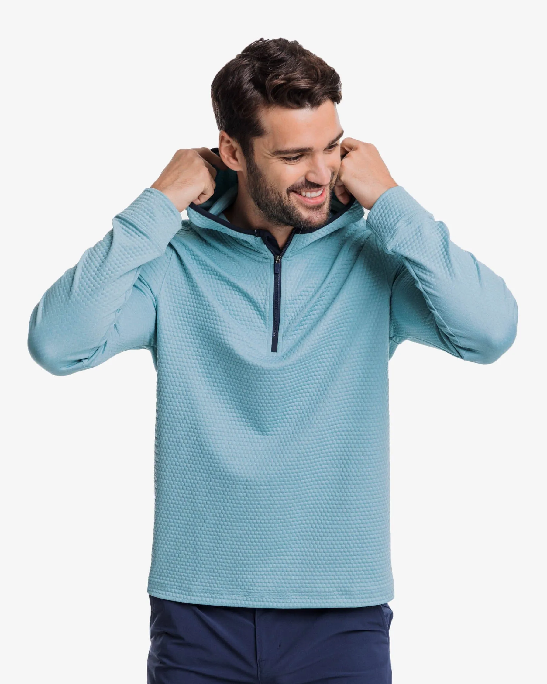 Scuttle Heather Performance Quarter Zip Hoodie - Sale