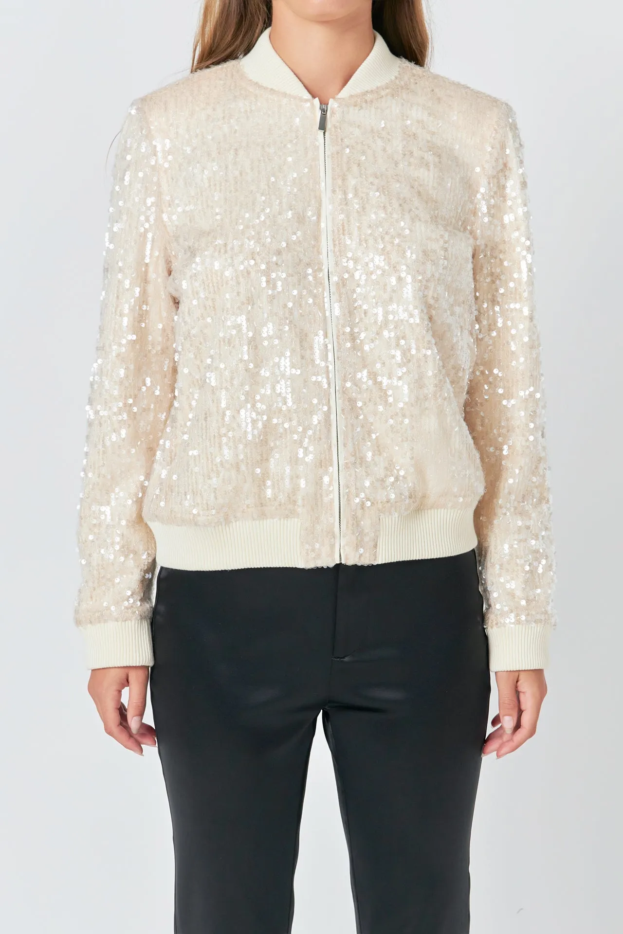 Sequins Bomber Jacket