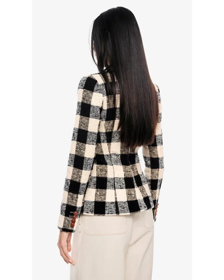 Smythe Cut-Away Check Blazer