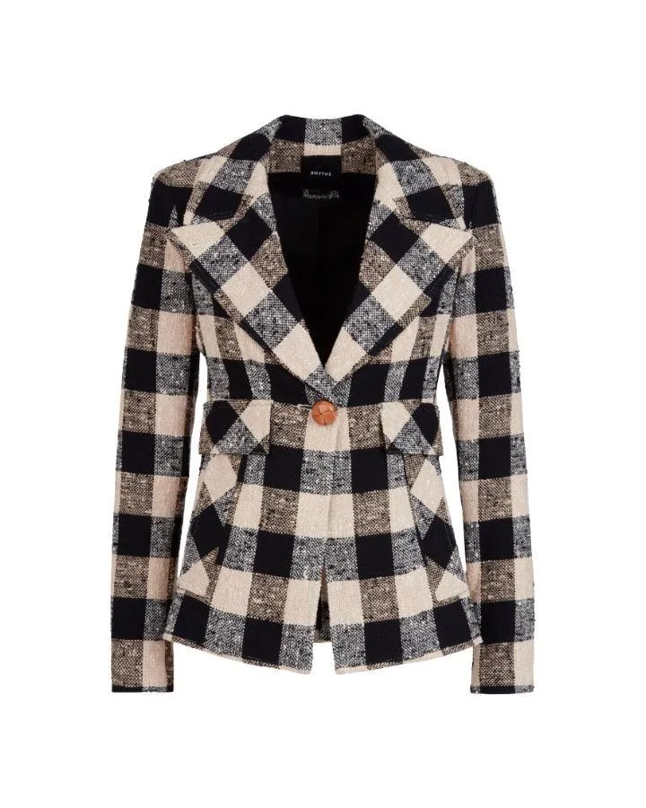 Smythe Cut-Away Check Blazer