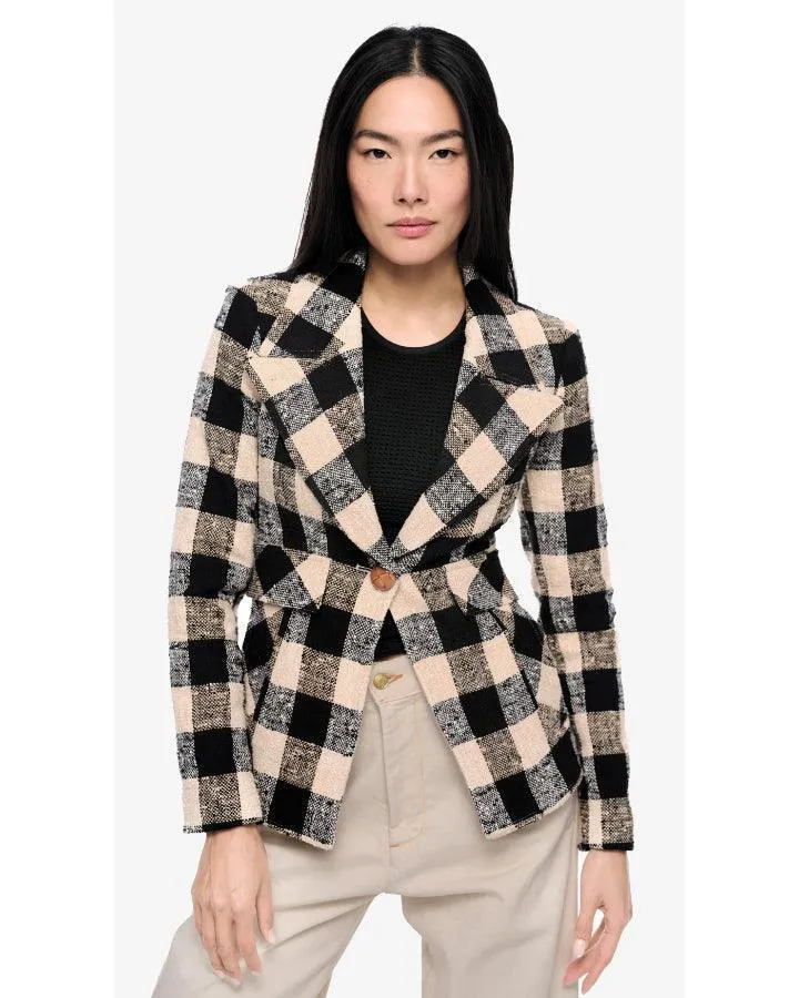 Smythe Cut-Away Check Blazer