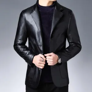 Suit Leather Jacket Men