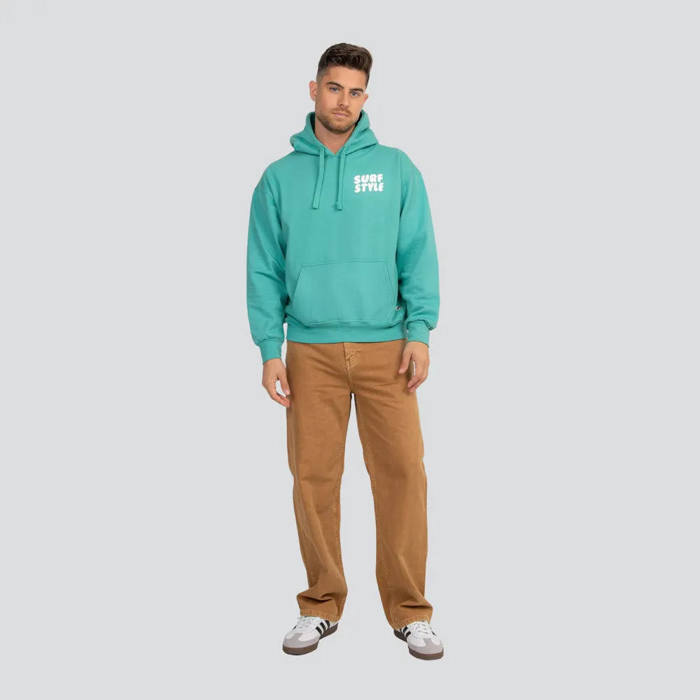 Surf Style Puff Fleece Pullover Hoodie