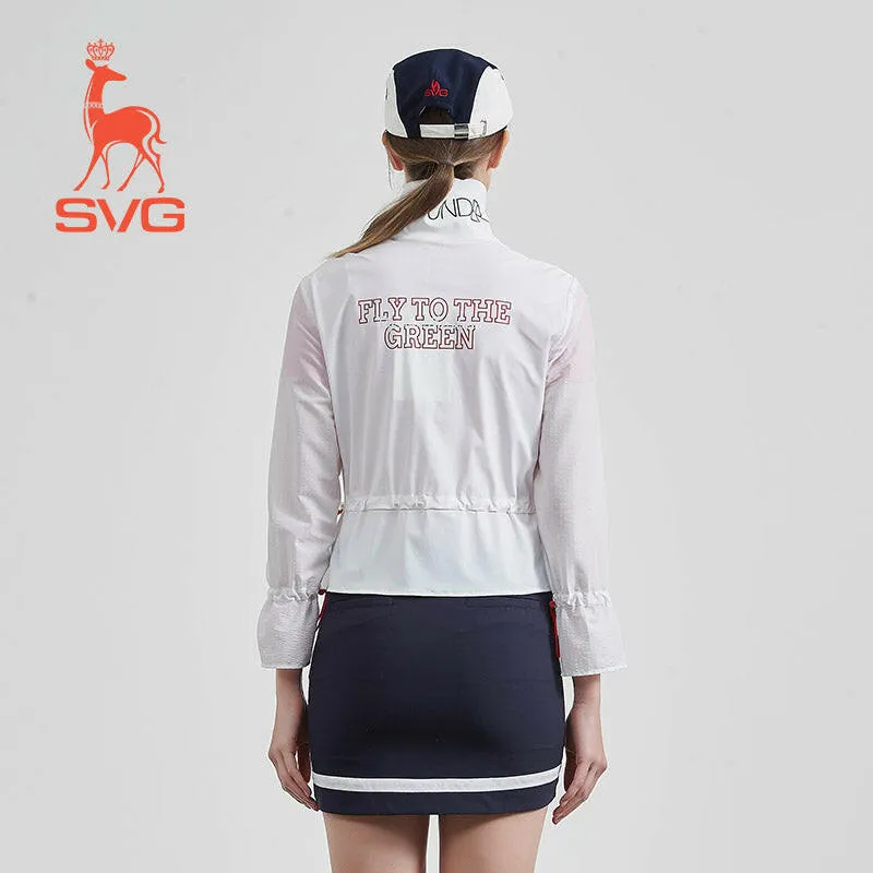 SVG Golf Women's White Stretch Waist Jacket