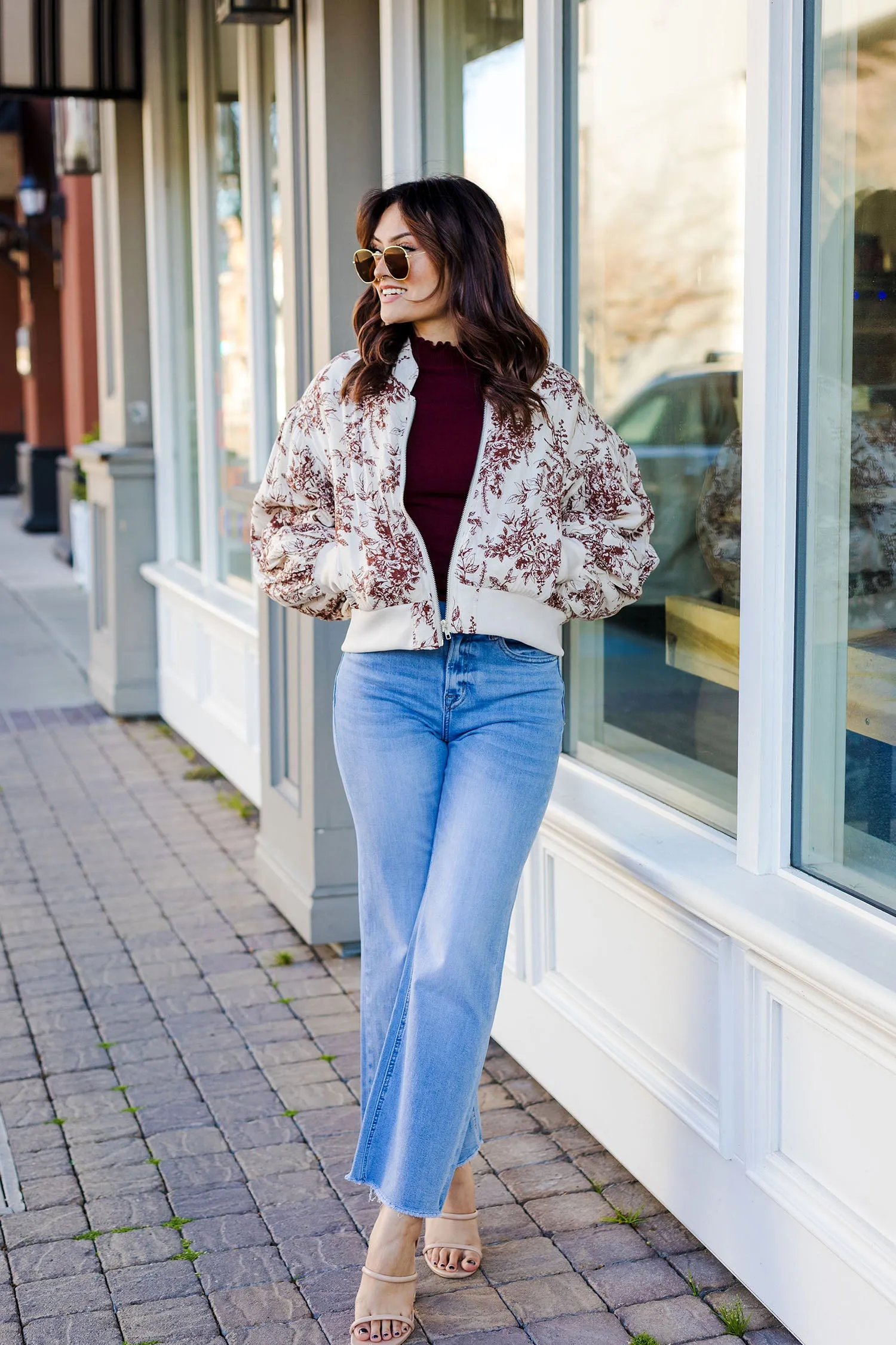 The Floral Fields Printed Bomber Jacket