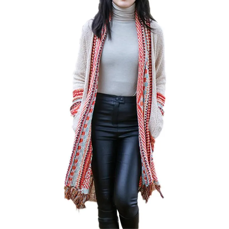 Vintage Tassel Knitting Fashion Cardigans for Women