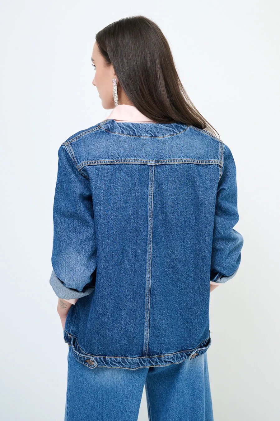 Vintage washed denim jacket wholesale