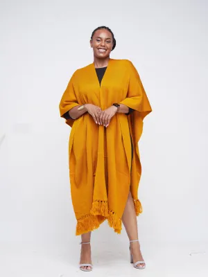 Vivo Essentials Double Layered Shawl - Mustard