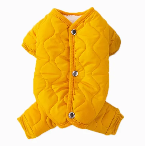 Warm Quilted Cotton Inner Fleece Pet Onesies Pajamas