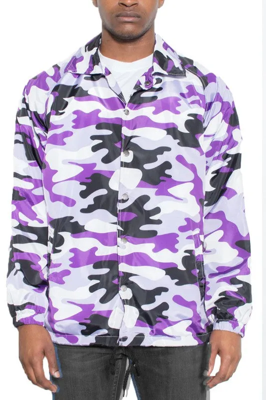 Warren Camo Print Coachs Jacket