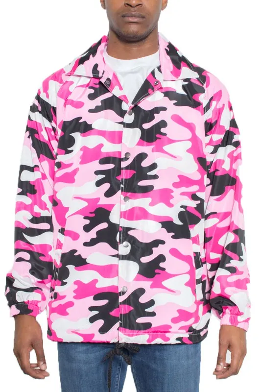 Warren Camo Print Coachs Jacket