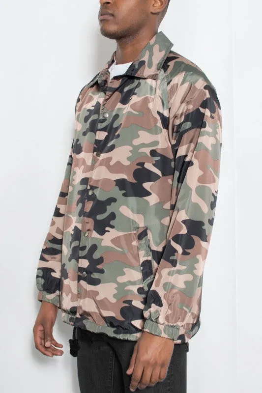 Warren Camo Print Coachs Jacket