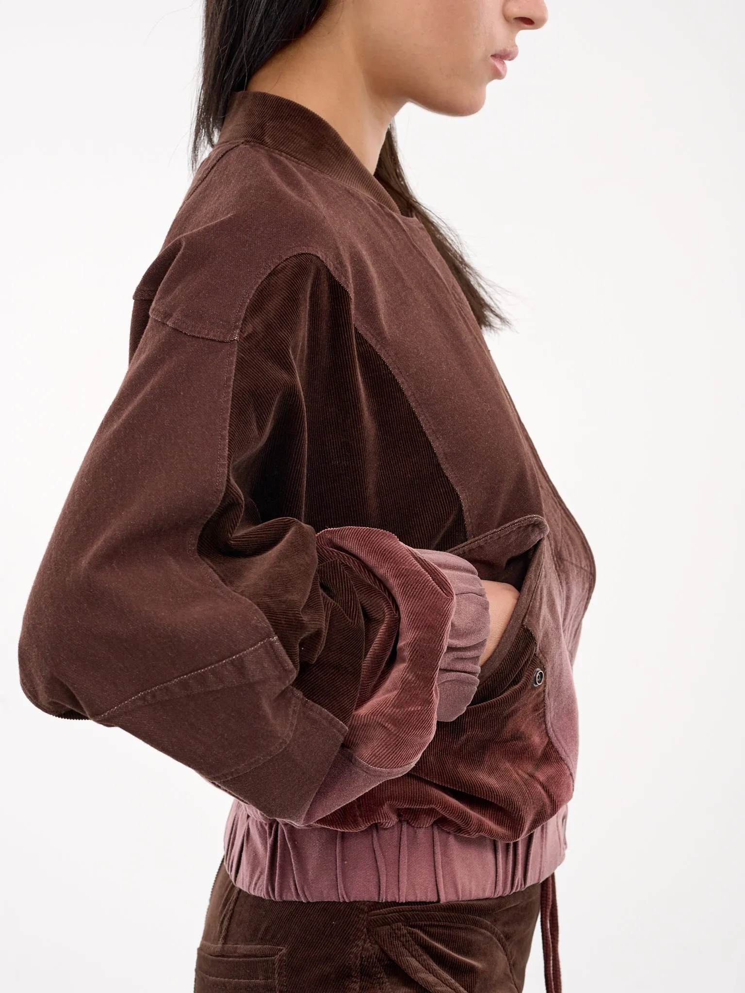 Washed Paneled Jacket (JK03C1BR440-COFFEE)