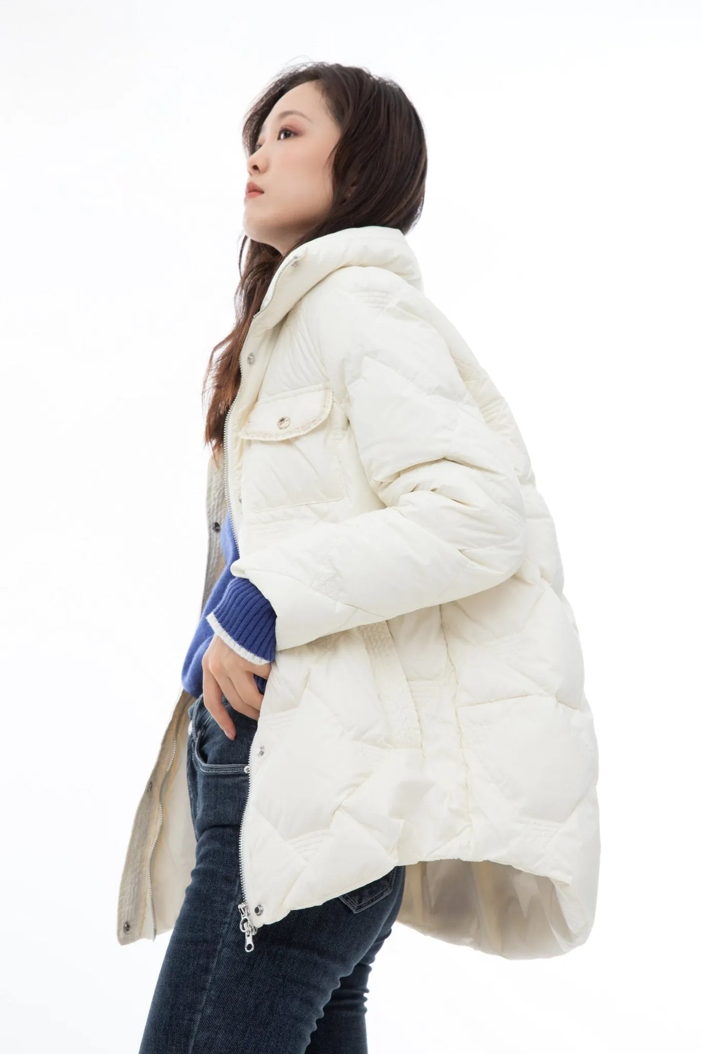 White Short Down Jacket