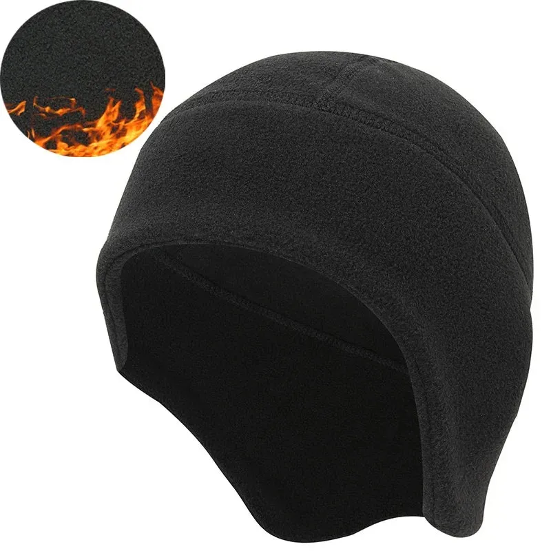 Winter Fleece Caps For Men Military Tactical Cap Hunting Hiking Hat Women Beanies Ski Running Cycling Cap Warm Bicycle Headwear