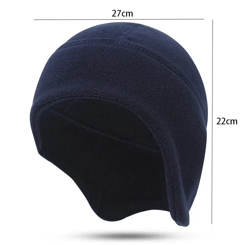 Winter Fleece Caps For Men Military Tactical Cap Hunting Hiking Hat Women Beanies Ski Running Cycling Cap Warm Bicycle Headwear