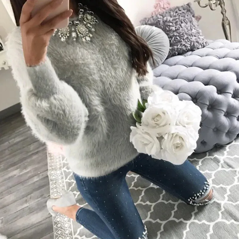 Women Fleece Warm Autumn Winter Sweater