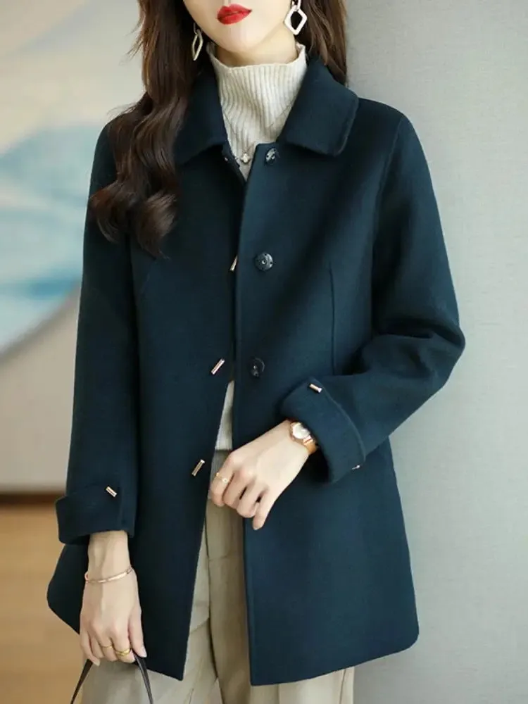 Women’s Classic Petite Trench Coat with Pointed Collar | Ideal for Autumn/Winter