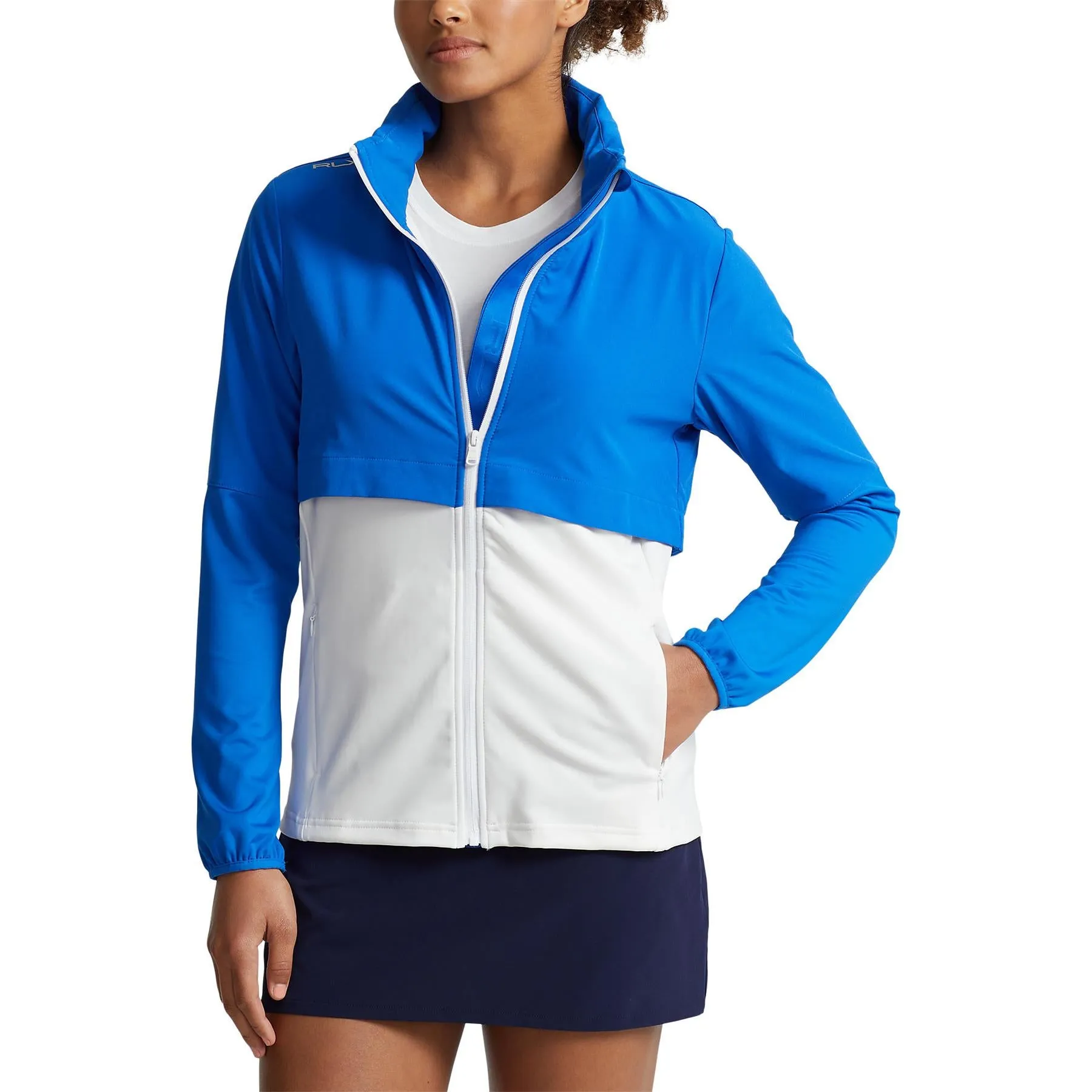 Womens Hybrid Packable-Hood Jacket Spa Royal/Pure White Multi - SS23