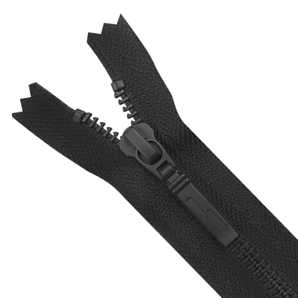 YKK- Exclusive #5 Matte Black with Black/White Designer YKK Metal Zipper